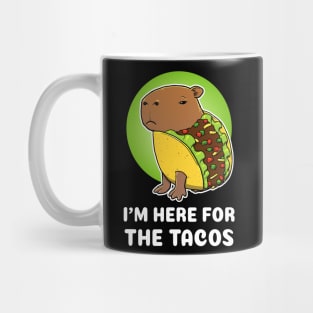 I'm here for the tacos Cartoon Capybara Taco Mug